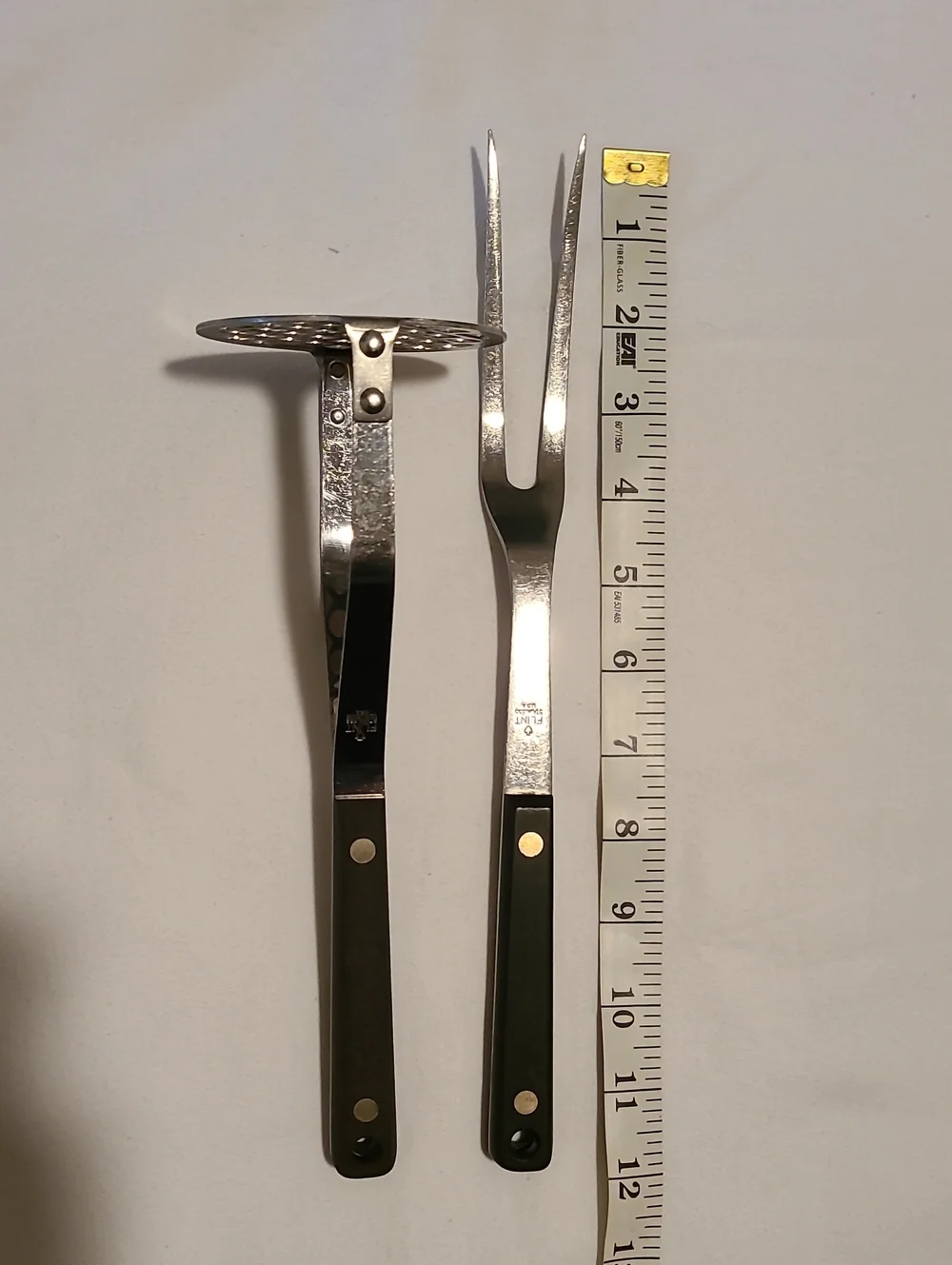 Flint Arrowhead Stainless USA Potato Masher and Serving Carving Fork Kitchen